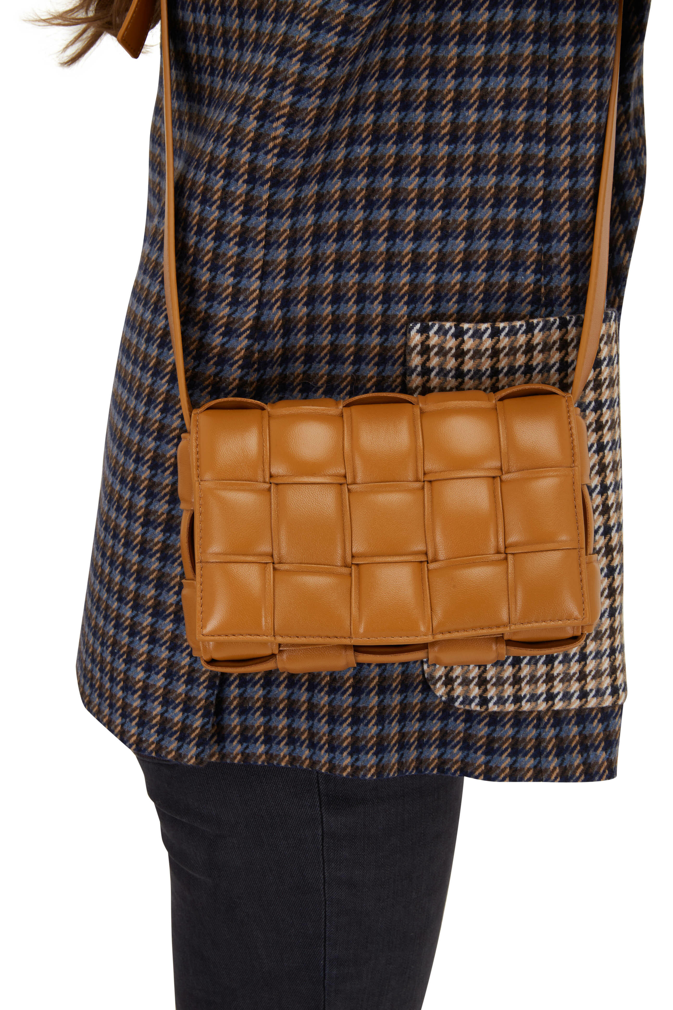 Bottega Veneta - Padded Cassette Camel Woven Leather Small Bag
