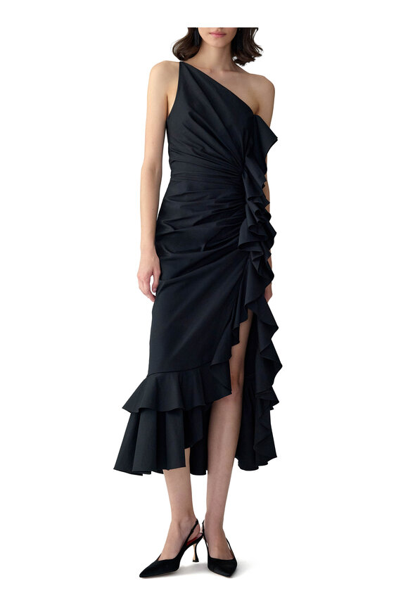 asymmetric hem ruched midi dress Róhe Off-Shoulder Knitted Dress main image 1