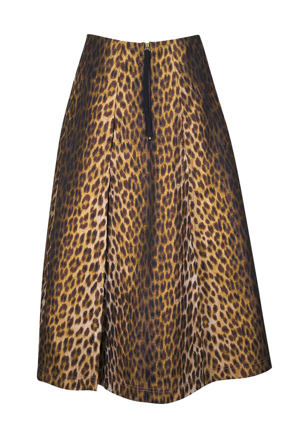 Odeeh - Hazelnut Leopard Jacquard Skirt