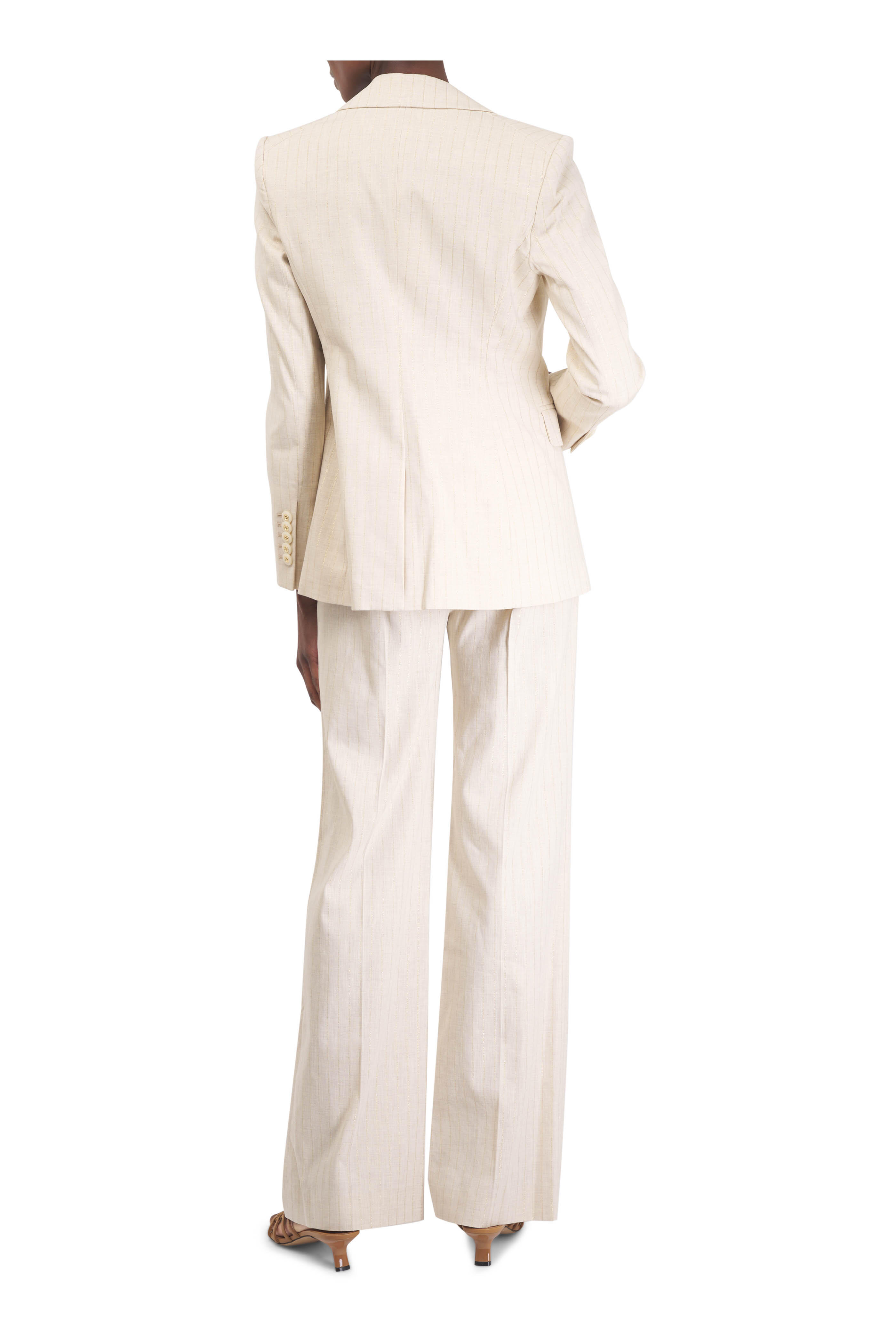 Veronica Beard - Jude Off White Wide Leg Pant