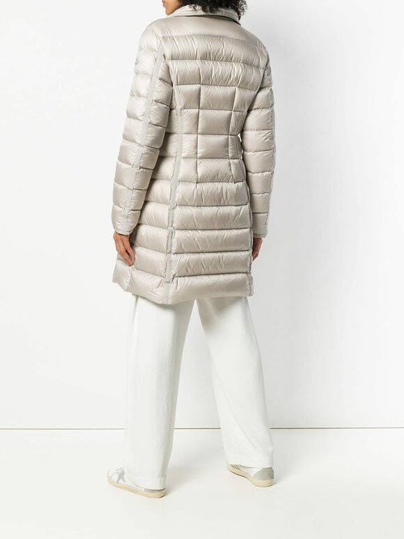 Moncler - Hermine Beige Hooded Long Puffer Jacket