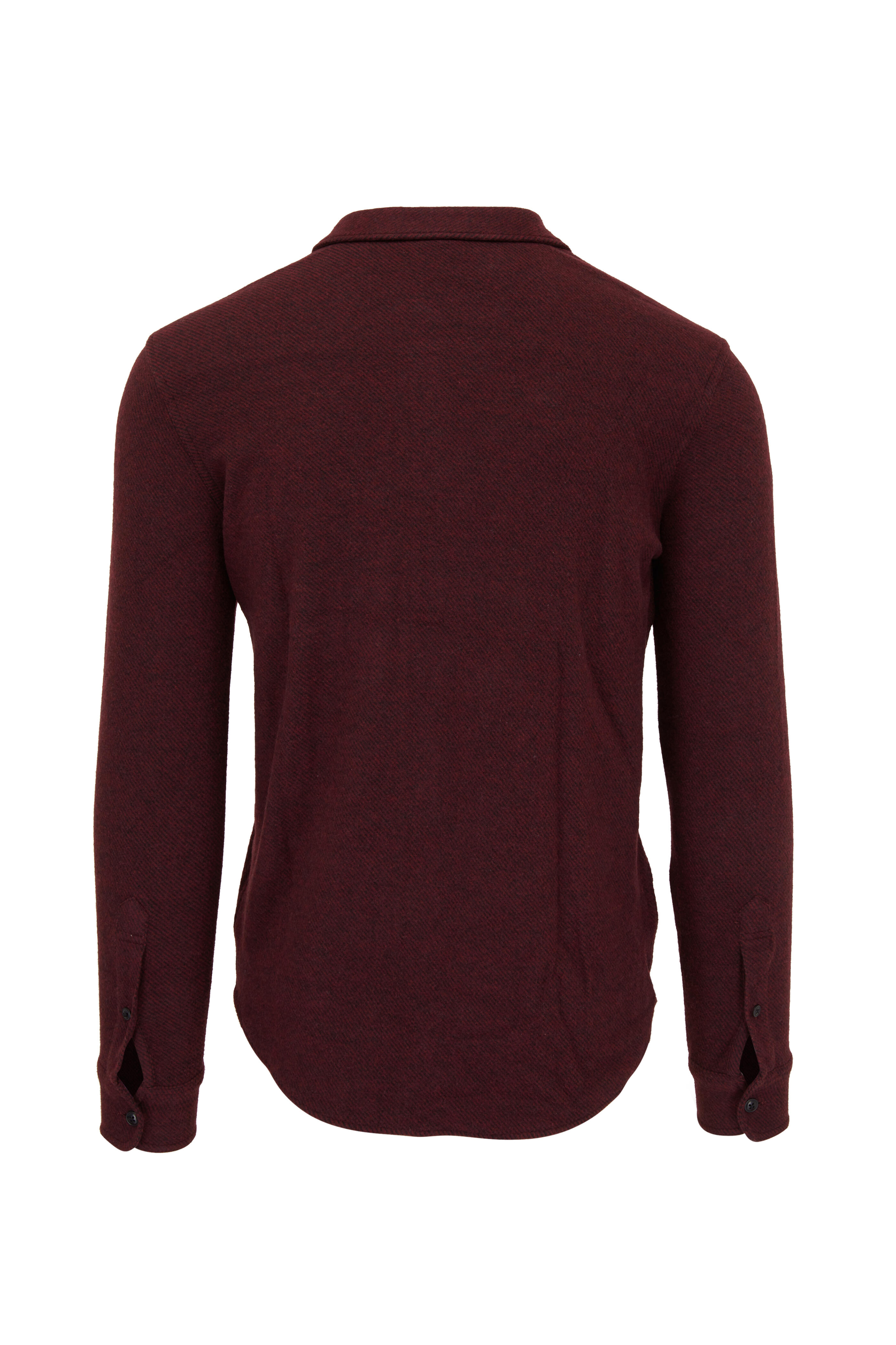 Faherty Brand Legend™ Burgundy Black Twill Flannel Button Down