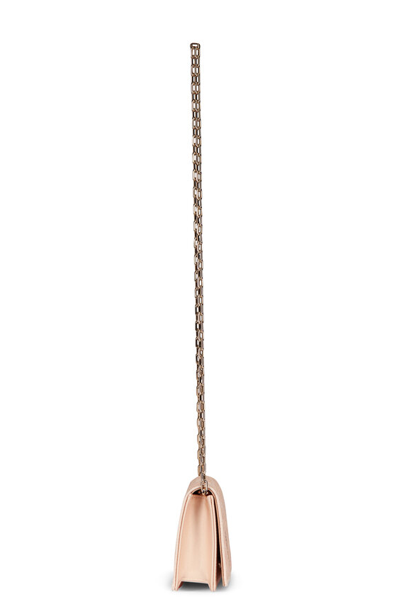 Christian Louboutin Bettina Light Blush Crepe Satin Chain Clutch - view 3