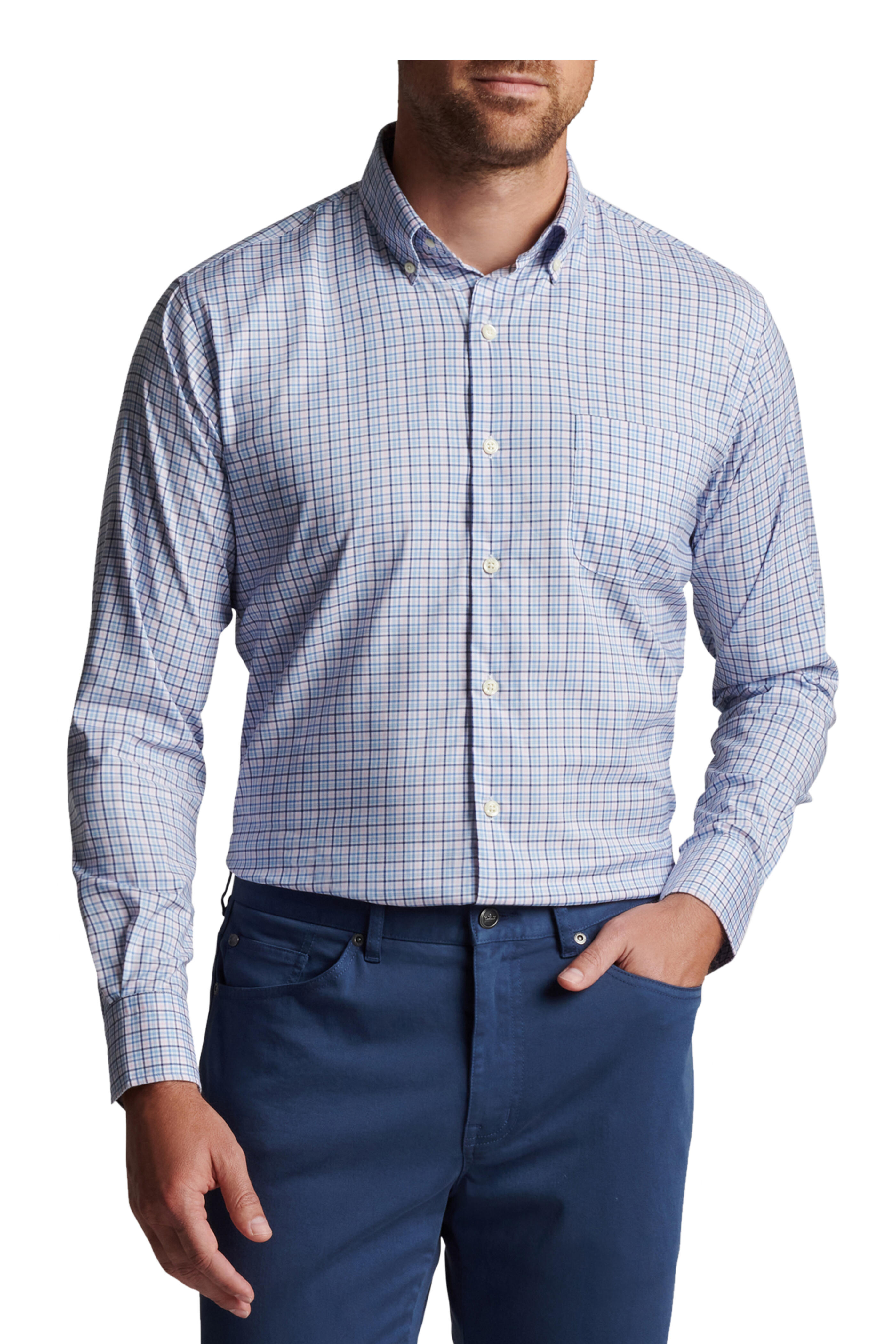Peter Millar - Eddings Crown Multicolor Mini Check Sport Shirt - view 7