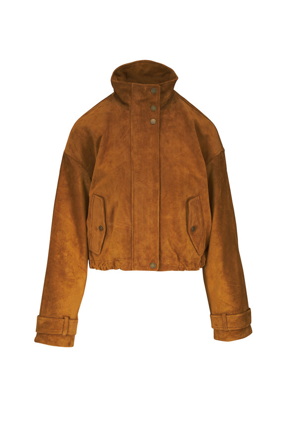 Veronica Beard Bateman Acorn Tan Suede Jacket - view 1