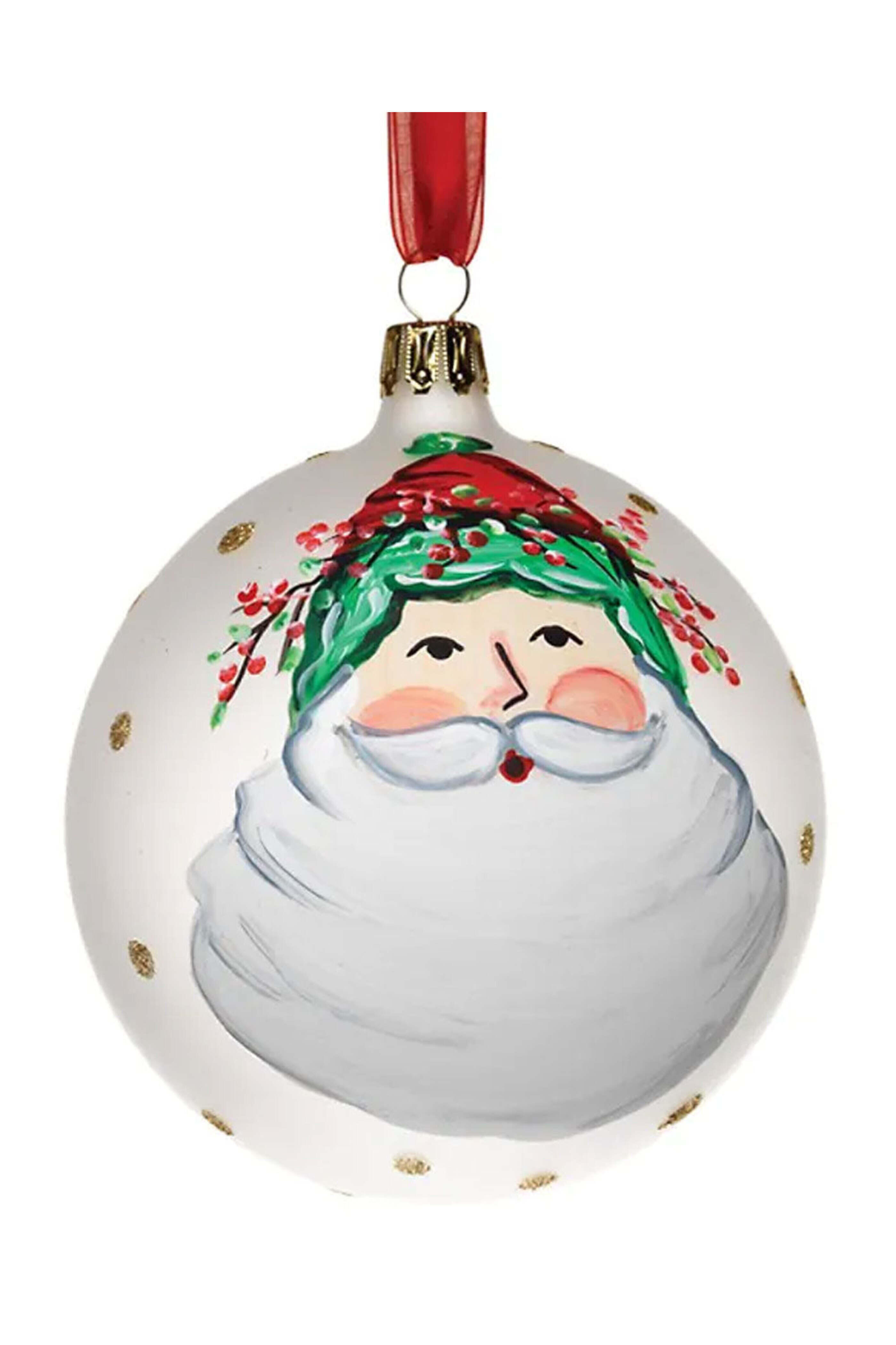 Vietri - Hand Painted Old St. Nick Assorted Ornament Set