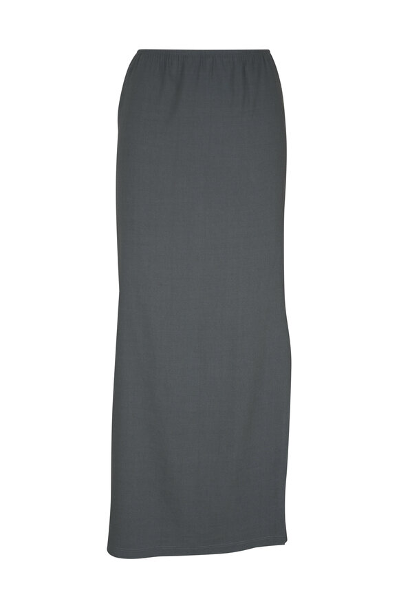 Peter Cohen Stem Gray Stretch Linen Skirt