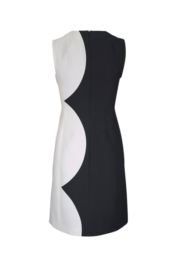 Akris Black & White Cloud Print A-Line Dress - view 3