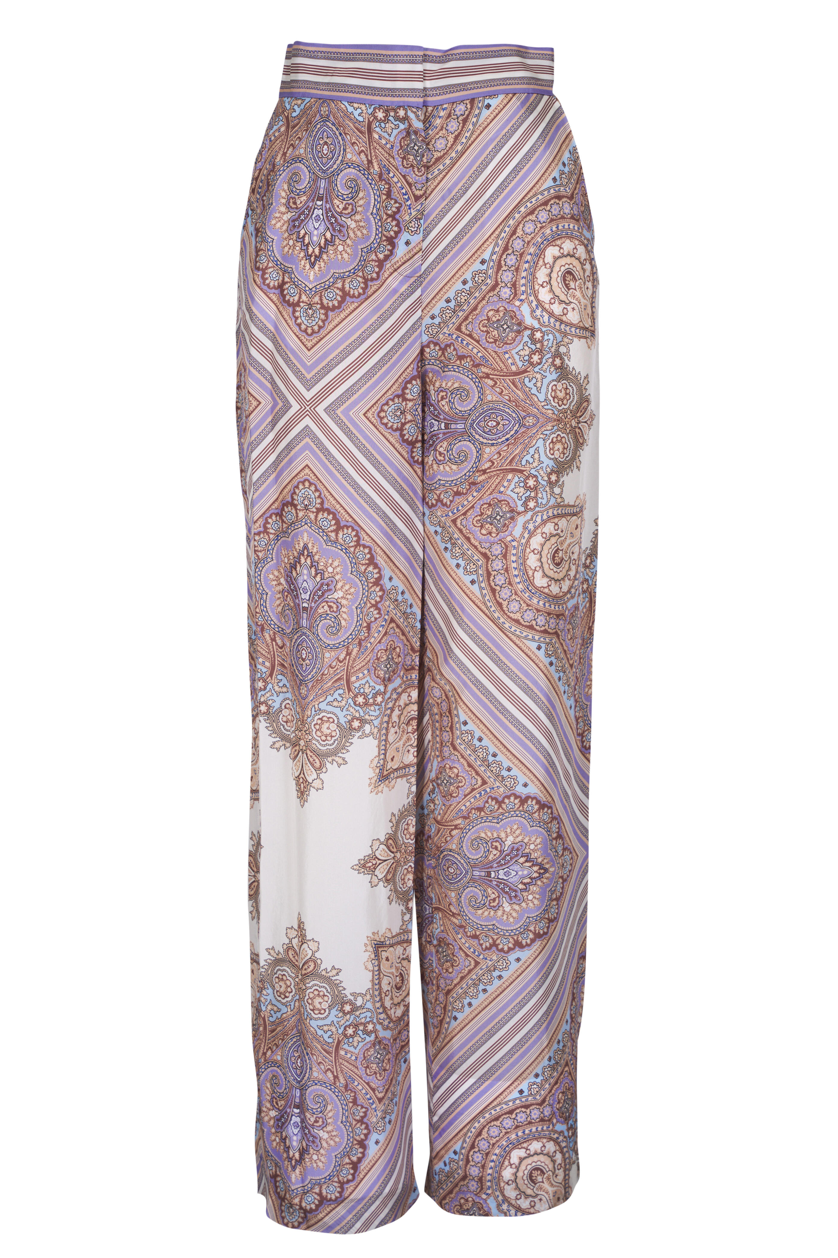 Veronica Beard - Grigore Stone Khaki Multi Silk Pant