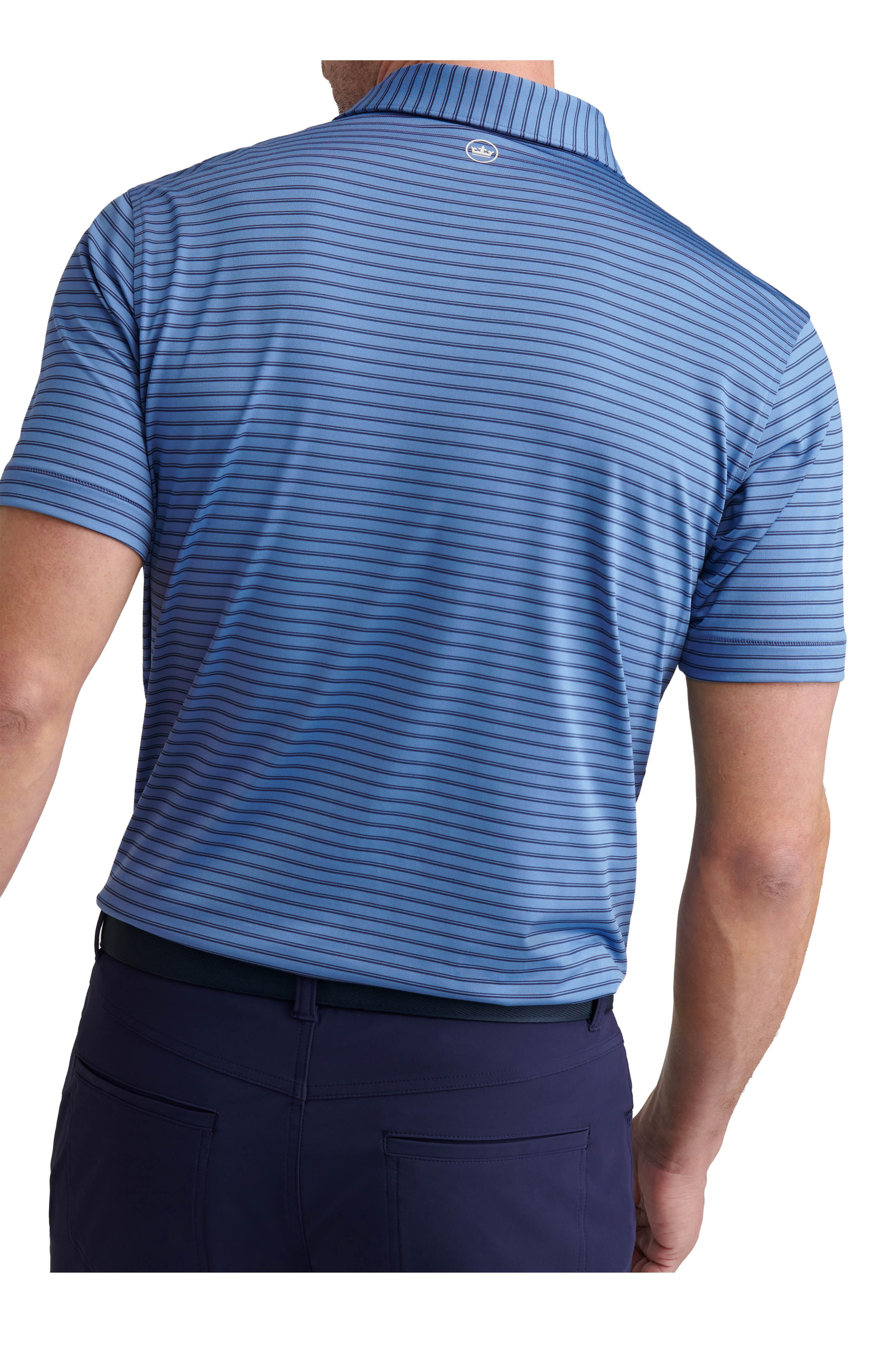 Peter Millar - Bridge Performance Lunar Blue Stripe Jersey Polo