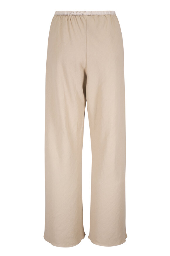 Peter Cohen Bias Sand Stretch Linen Cropped Wide Pant - view 3