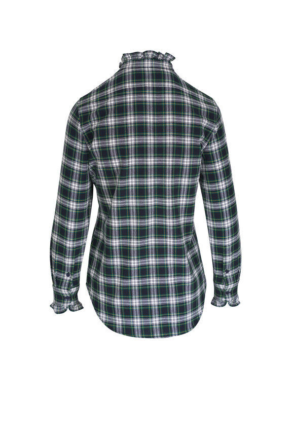 Nili Lotan - Lydia Plaid Ruffle Shirt 