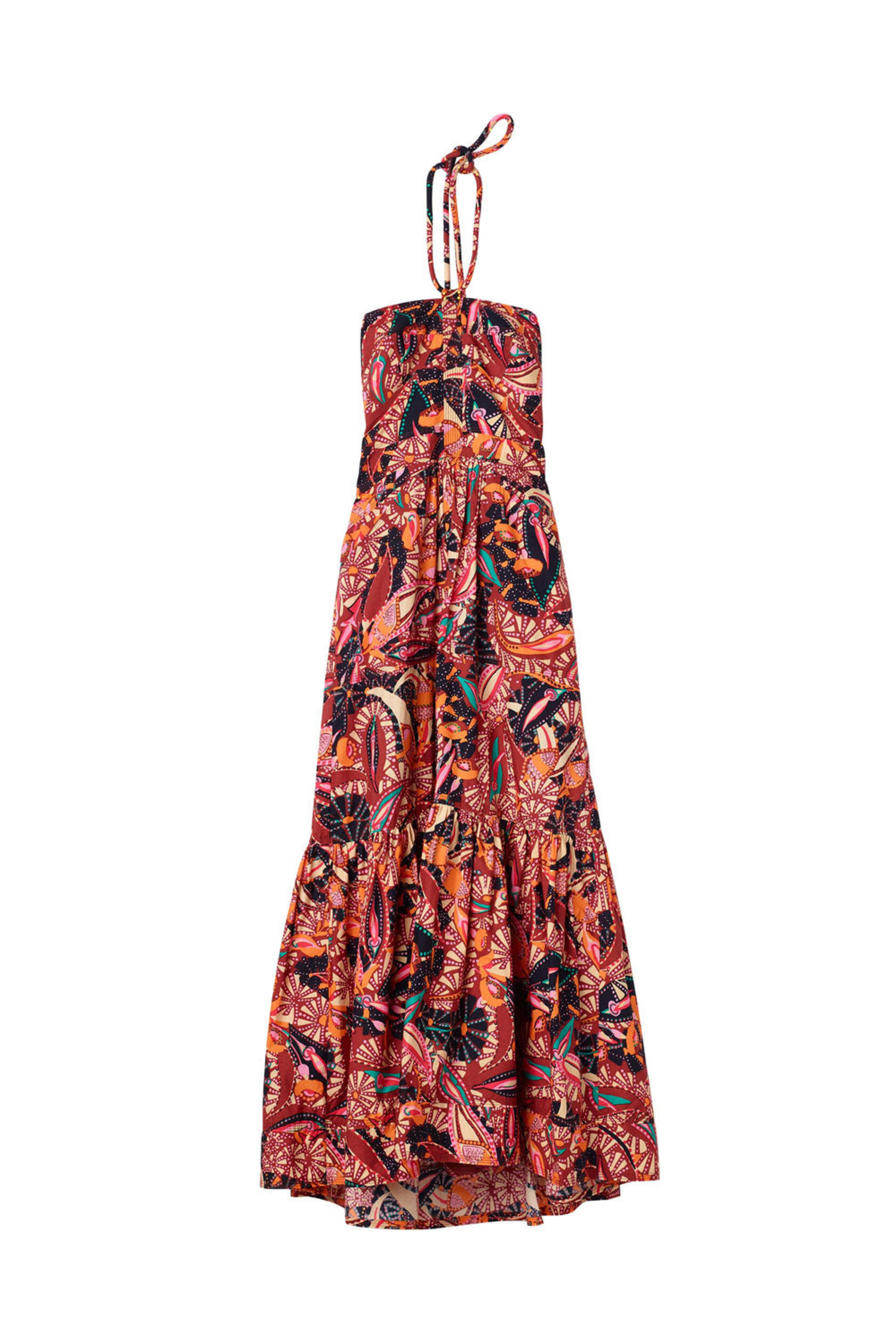 A.L.C. - Russet Multicolor Halter Adelle Midi Dress