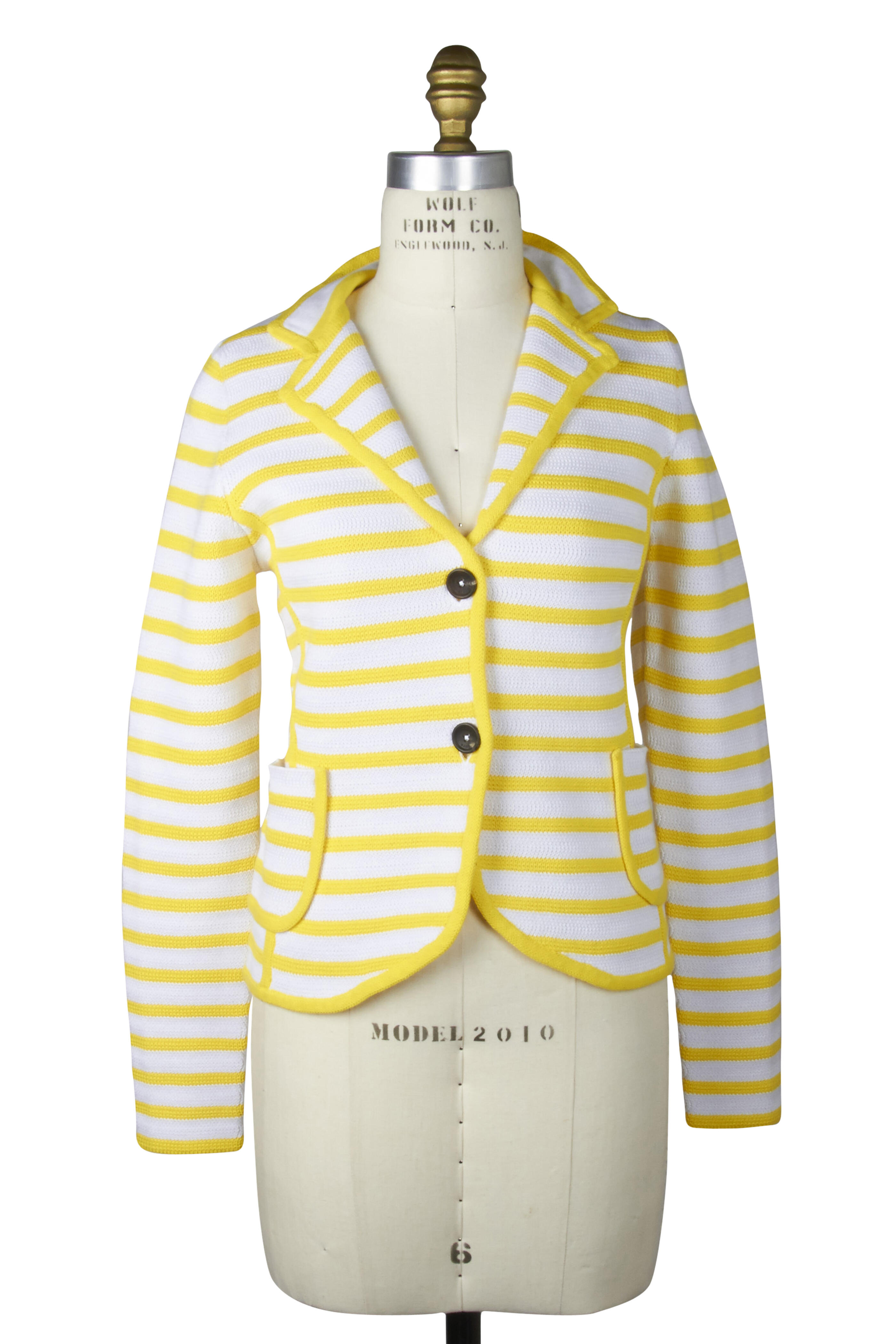 Bogner - Casandra Yellow & White Jacket
