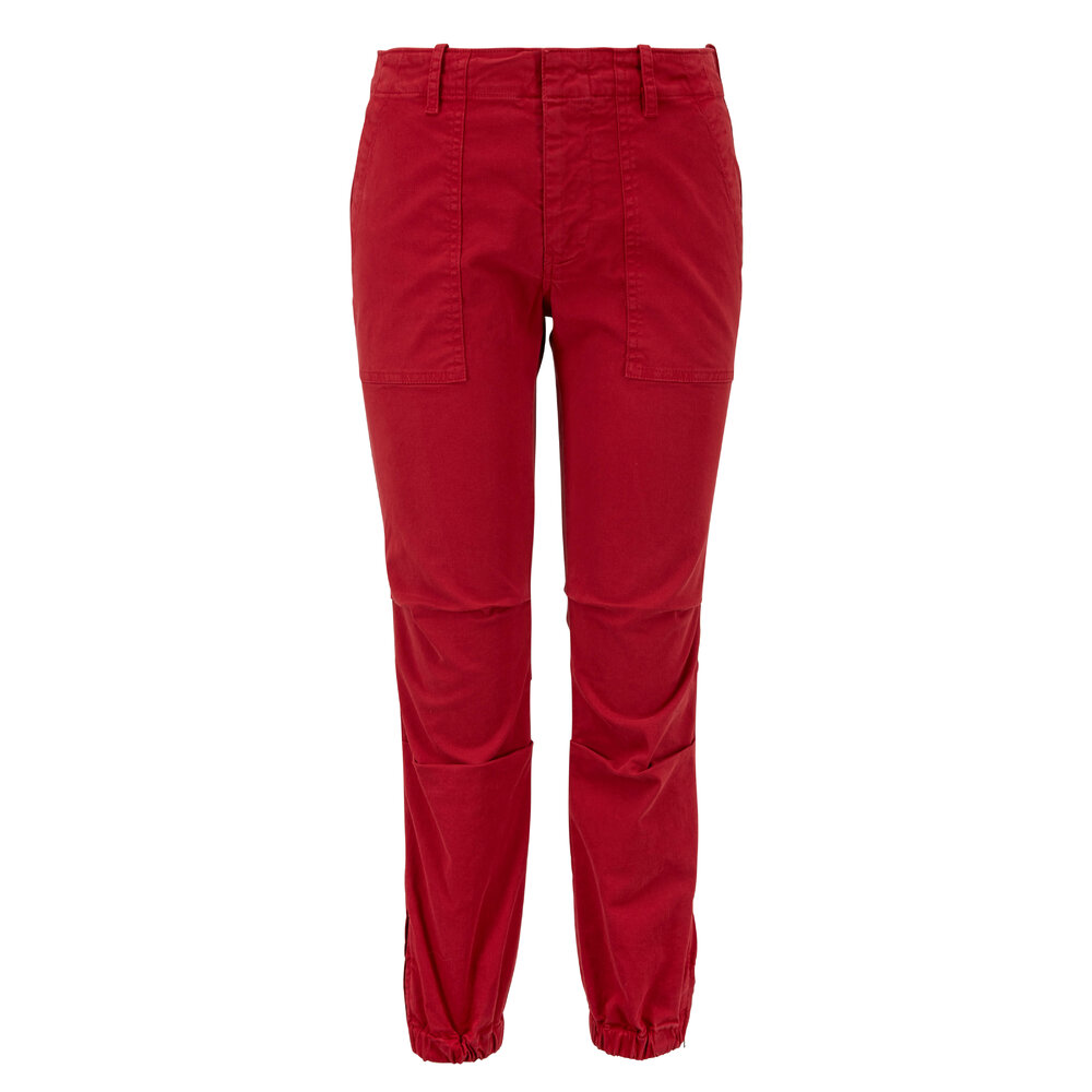 Nili Lotan - Red Cropped Military Pant | Mitchell Stores