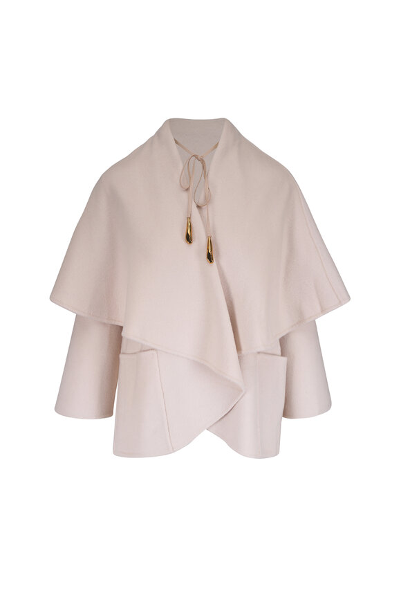 Zimmermann Rebellion Cream Tie Neck Cape