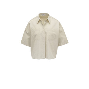 【送料&関税込】Brunello Cucinelli Cotton Linen Canvas Corse Brunello Cucinelli - Linen Abstract Jacquard Blouse