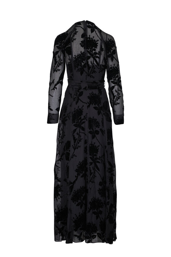 Zimmermann - Black Burnout Sheath Dress