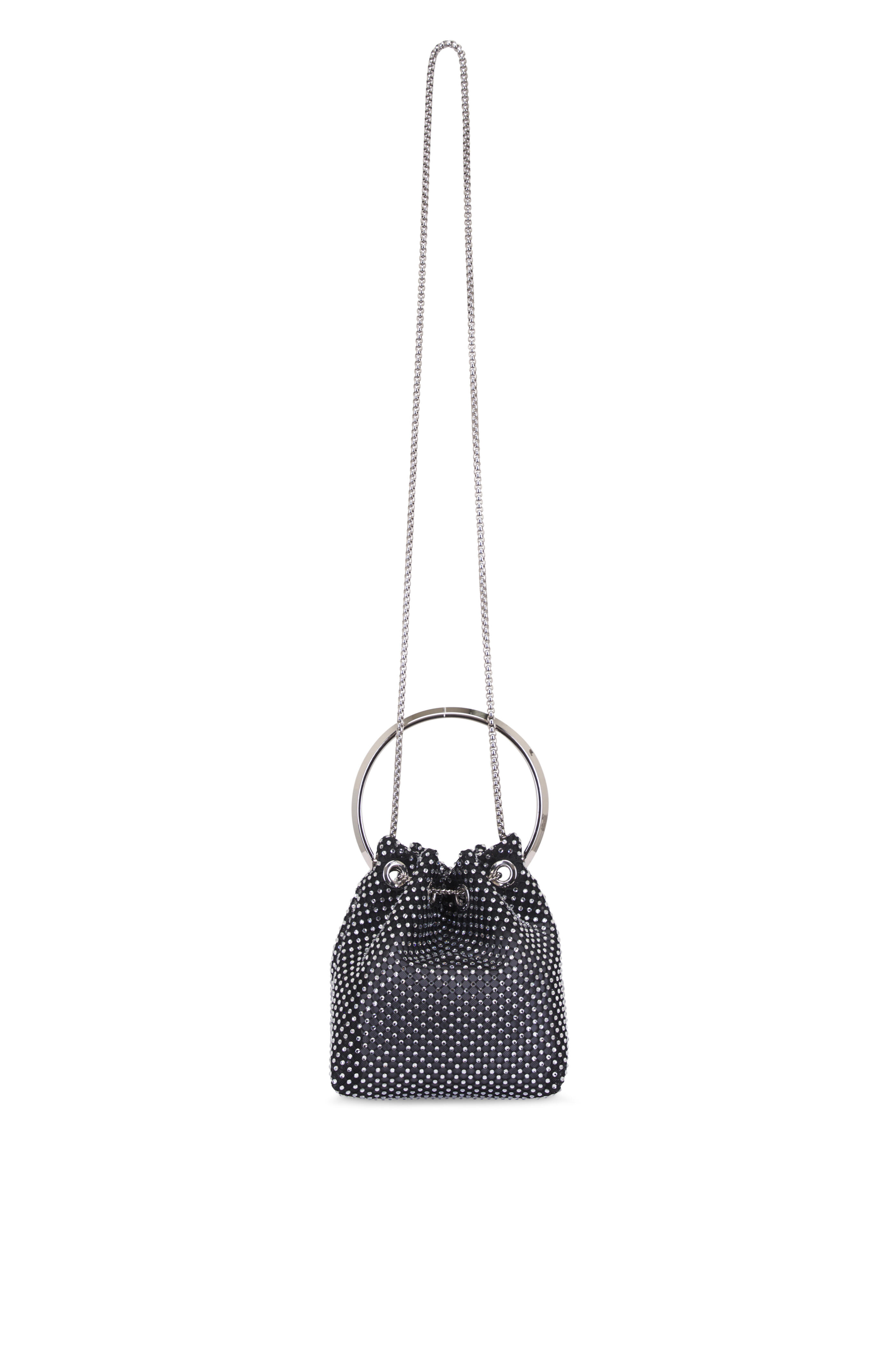 ゴージャス☆Jimmy Choo BONNY クリスタル チェーン ミニバッグ Jimmy Choo - Bonny Silver Crystal Mesh Mini Bag | Mitchell