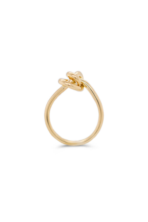 Kali Zoe 18k Yellow Gold Small Love Knot Ring - view 4
