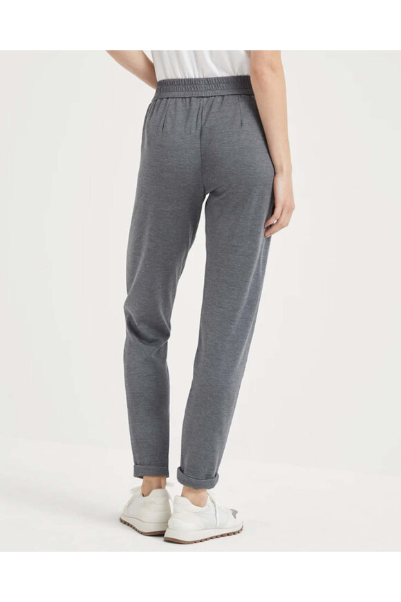 Brunello Cucinelli Gray Felpa Sweatpant - view 5