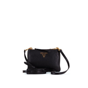 Prada★プラダ スリングバックバレリーナ Burgundy Prada Double Buckle Flap Messenger Bag Tessuto Nylon Large