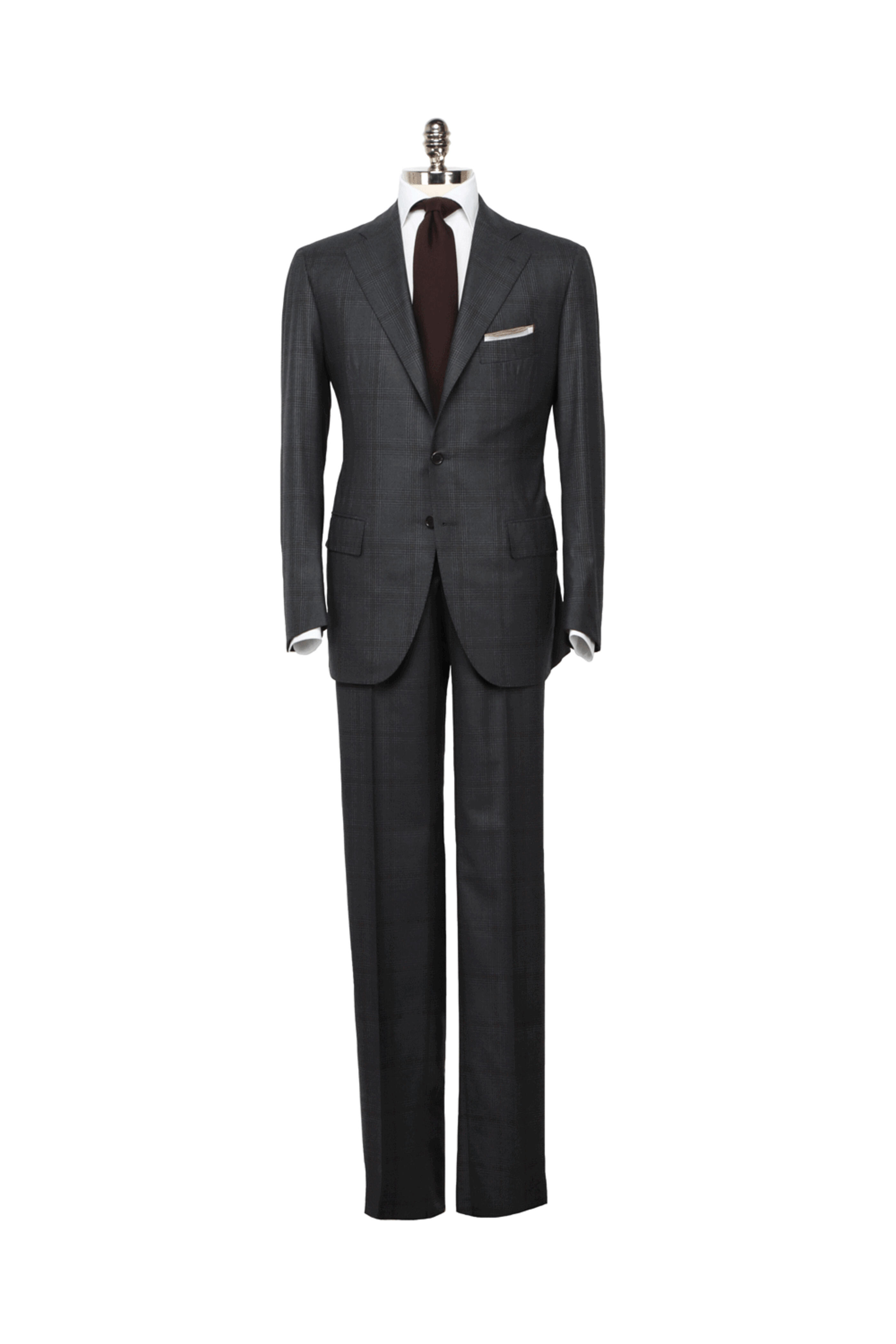その他 Cesare Attolini Cesare Attolini - Gray and Brown Plaid Suit | Mitchell Stores