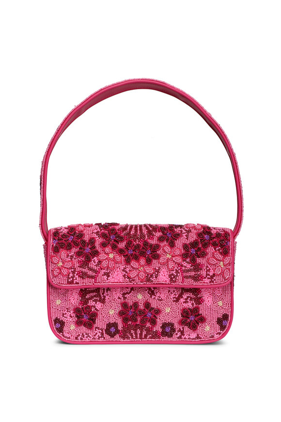 Staud Tommy Beaded Blossom Garden Party Shoulder Bag