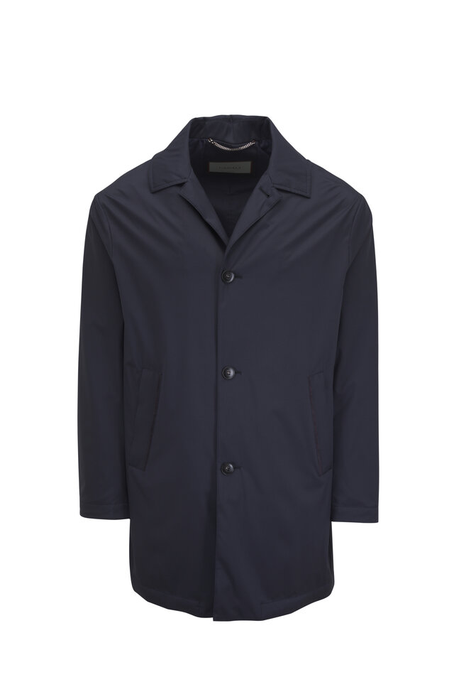 MAURIZIO BONAS 黒　ジャケット Maurizio Baldassari - Black Wool & Nylon Reversible Raincoat
