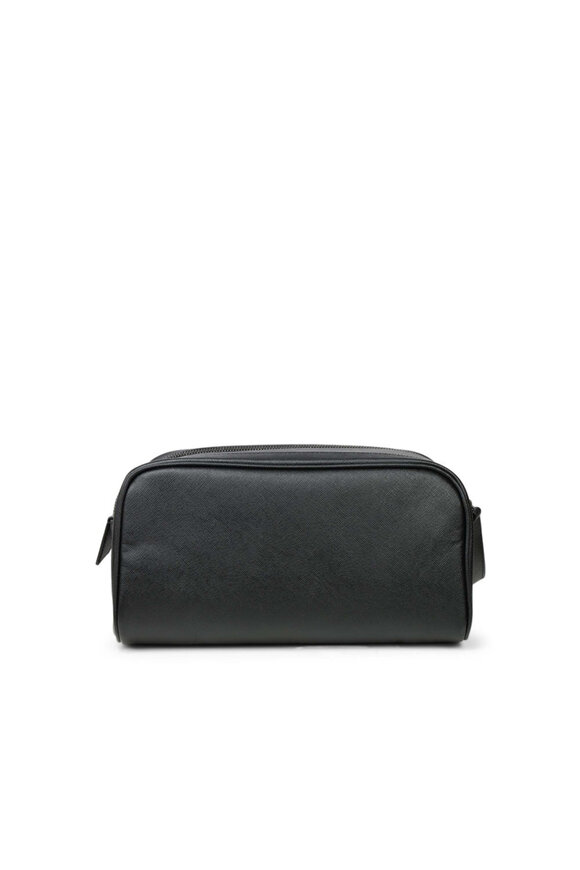 Kiton Black Double Zip Saffiano Leather Dopp Kit - view 4