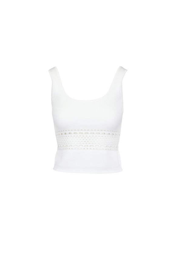 Simkhai Ivory Fitzgerald Open Stitch Knit Tank