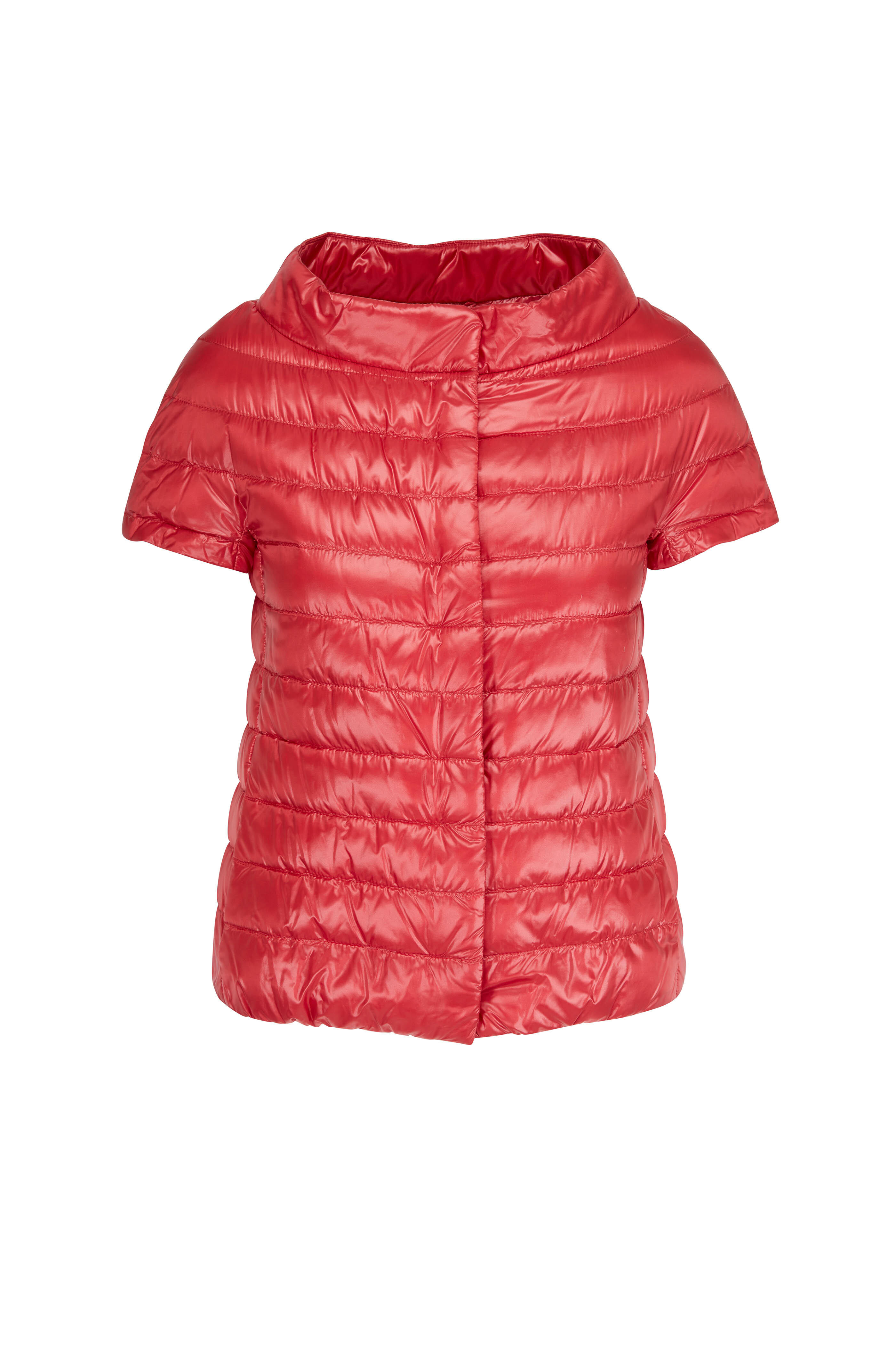 Herno - Classic Red Cap Sleeve Jacket