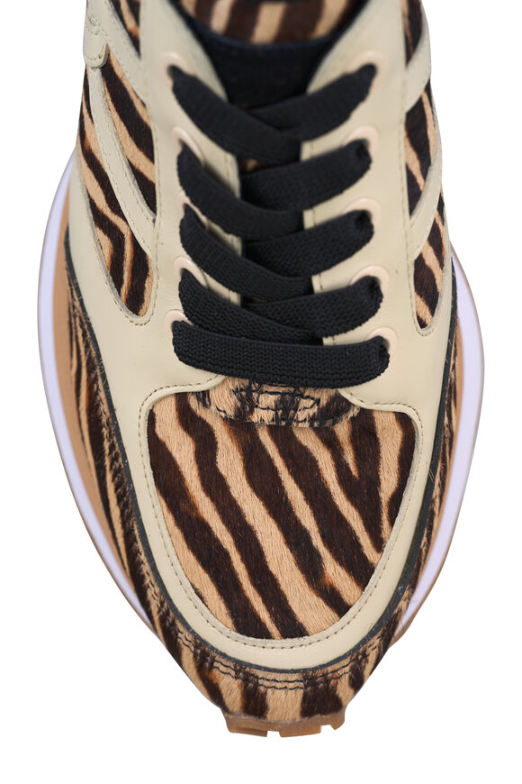 Veronica Beard Valentina Animal Stripe Calf Hair Sneaker - view 4