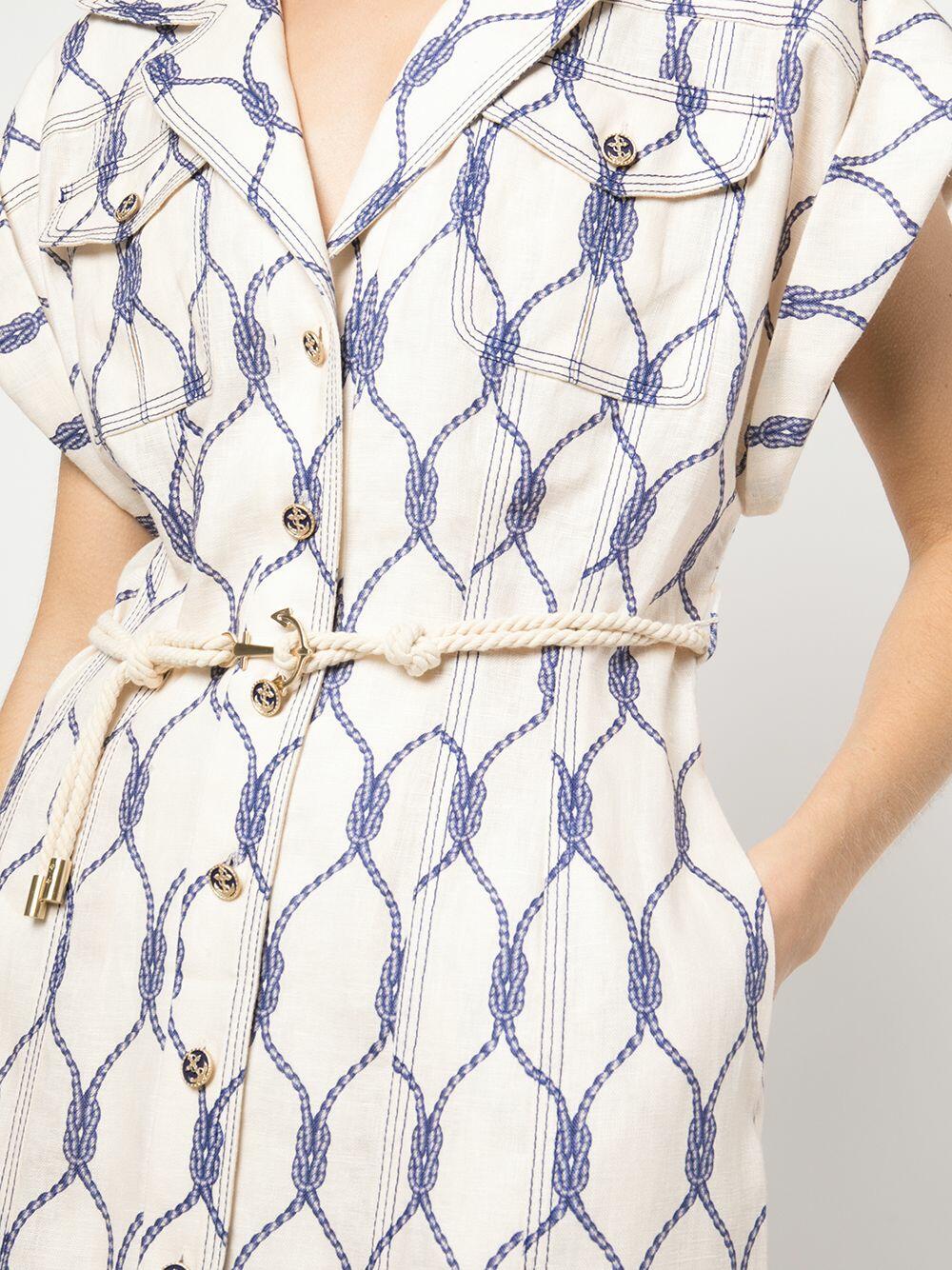 【Zimmermann】フローラル プリント シャーリング ミディ ドレス ZIMMERMANN コットン ミディワンピース シャーリング入り