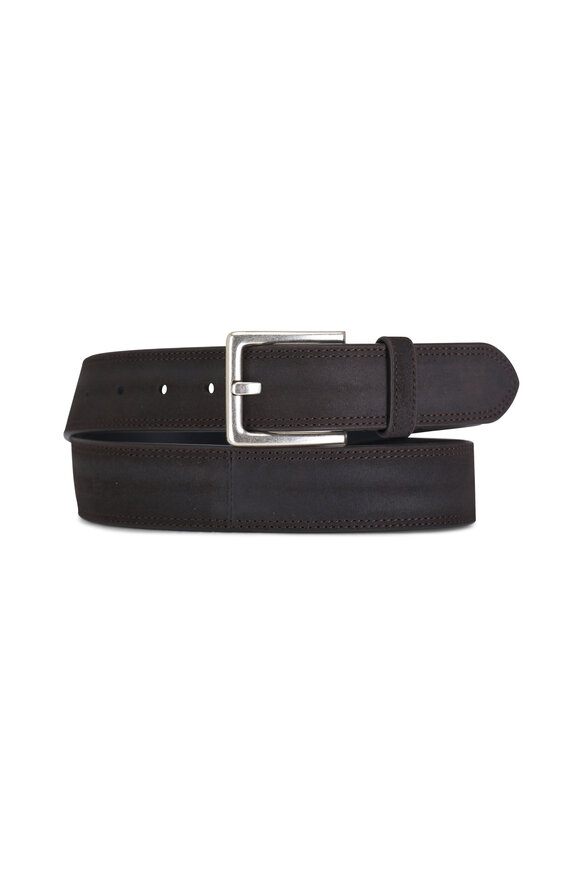 To Boot New York Ebano Hunter Green Suede Belt 