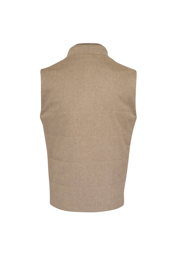 Maurizio Baldassari Light Brown Cashmere Vest - view 3