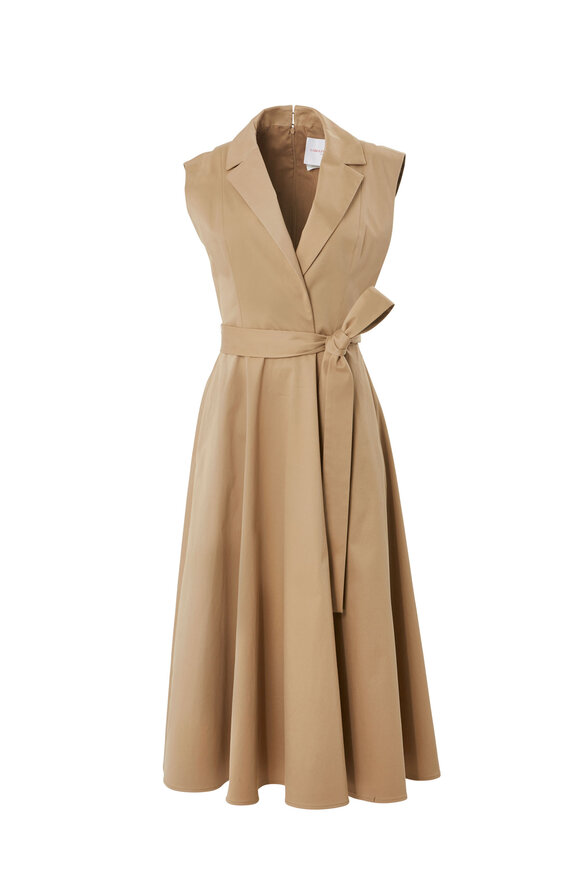 Carolina Herrera - Sand Belted Trench Midi Dress