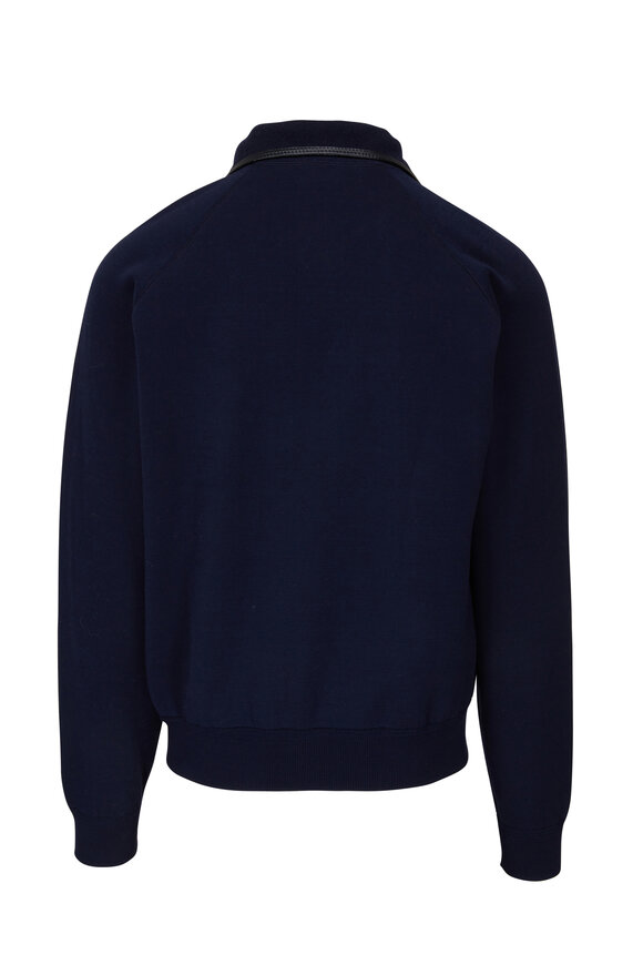 Tom Ford - Navy Cotton & Cashmere Front Zip Sweatshirt