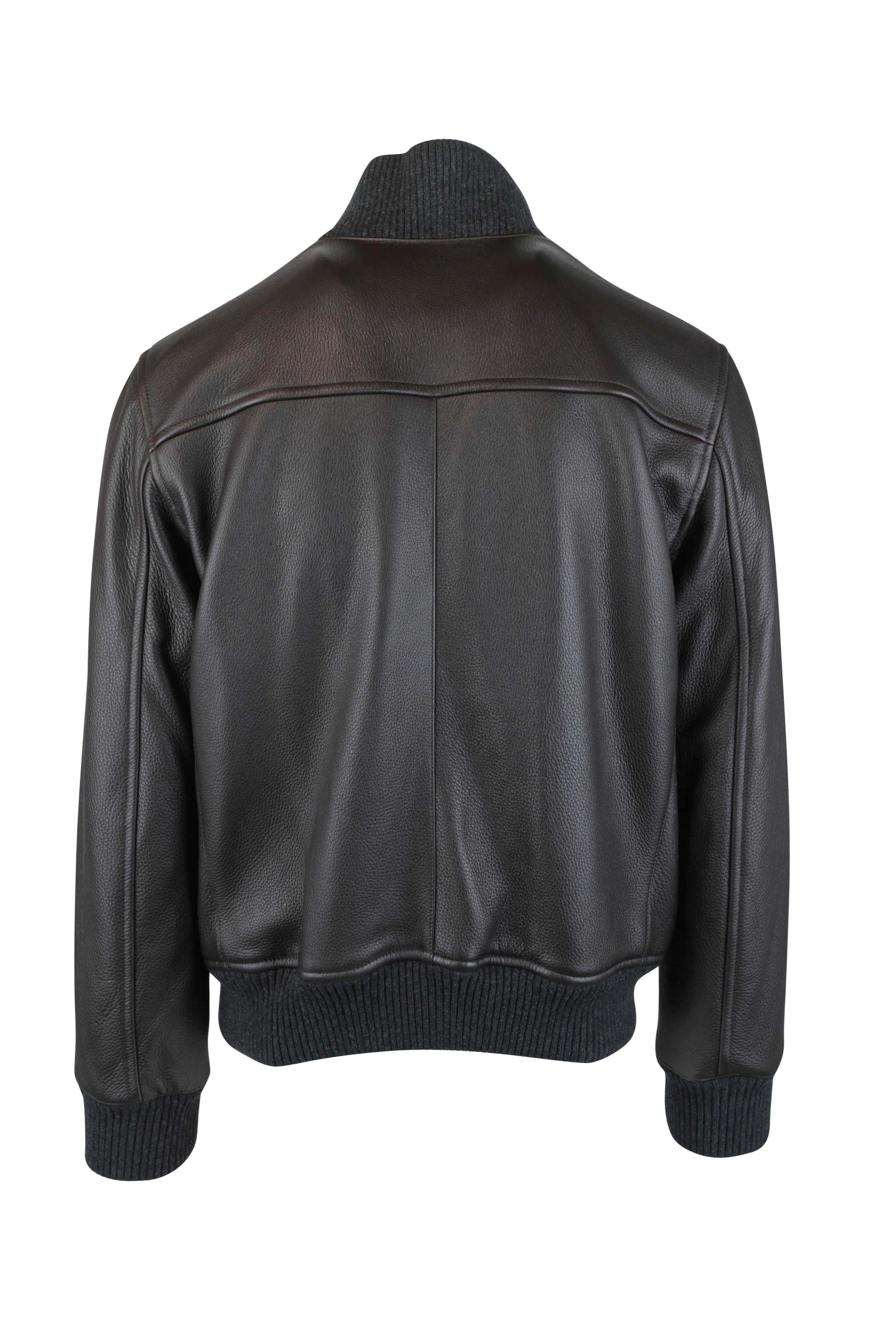 Brioni レザージャケット ブラック 新品未使用 サイズ58 TA1785 Brioni embossed-leather jacket | REVERSIBLE