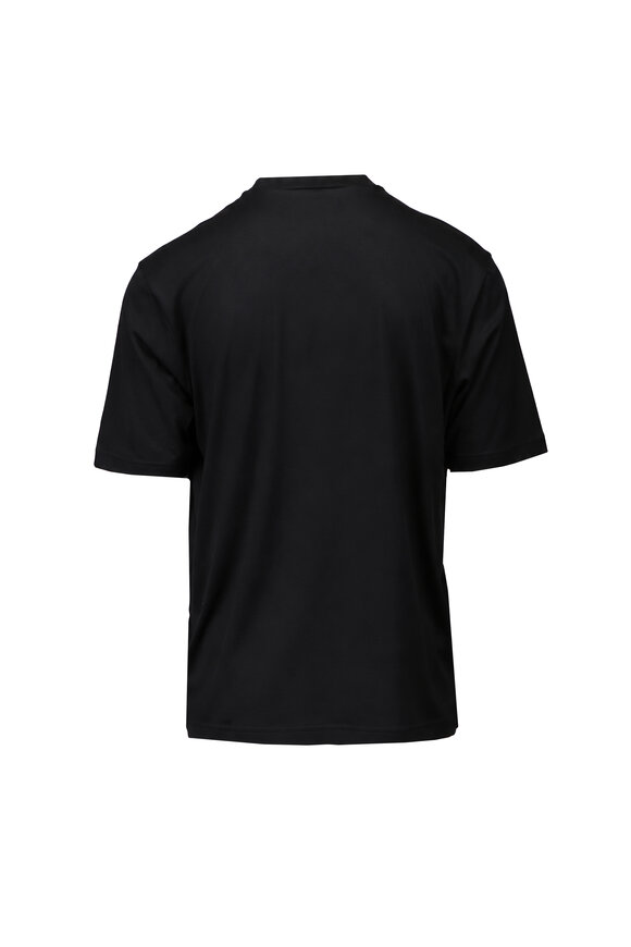 Stefan Brandt Eli Super 60 Comfort Black Cotton T-Shirt - view 2