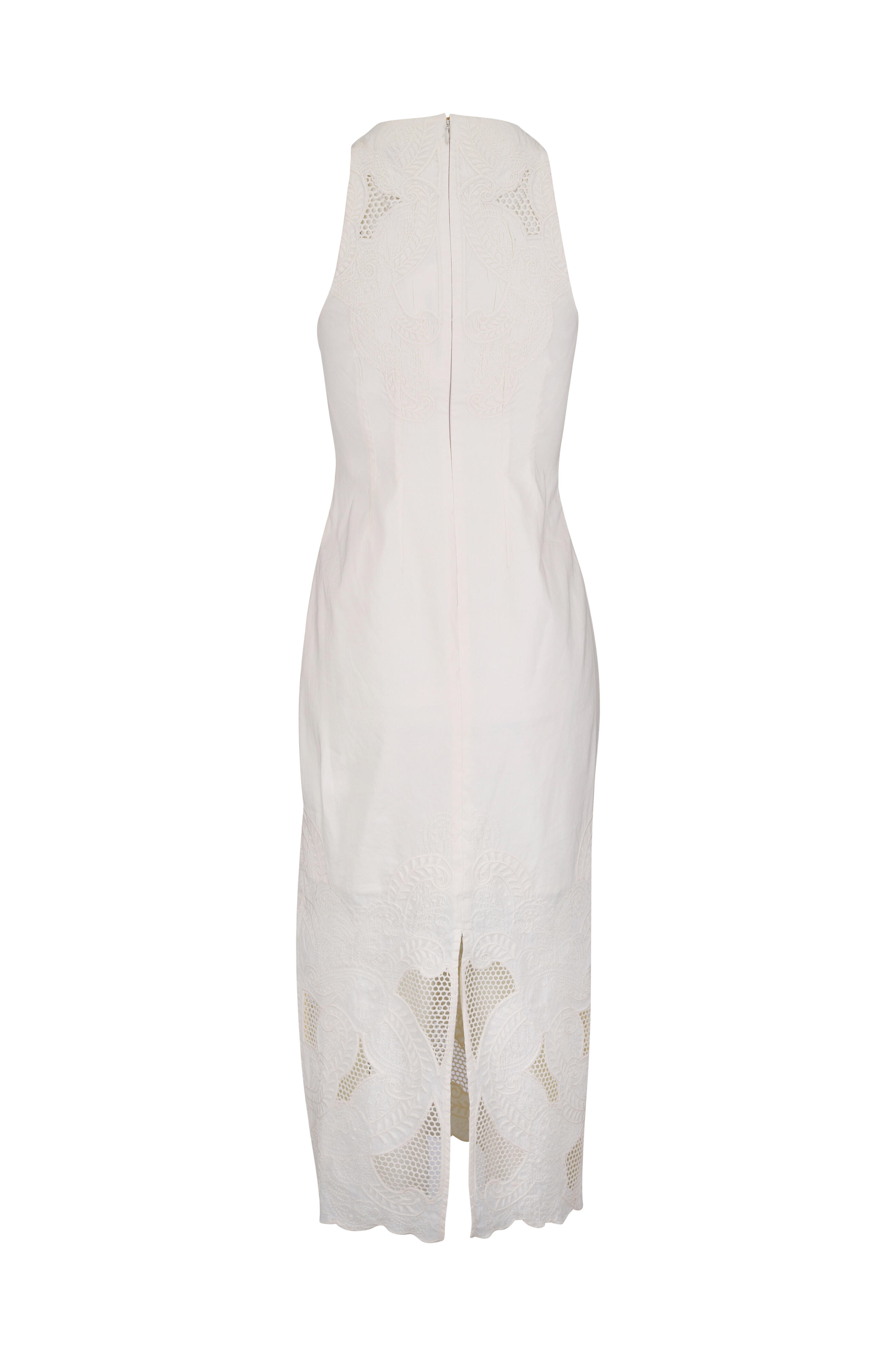 Veronica Beard - Upten Dove Embroidered Midi Dress