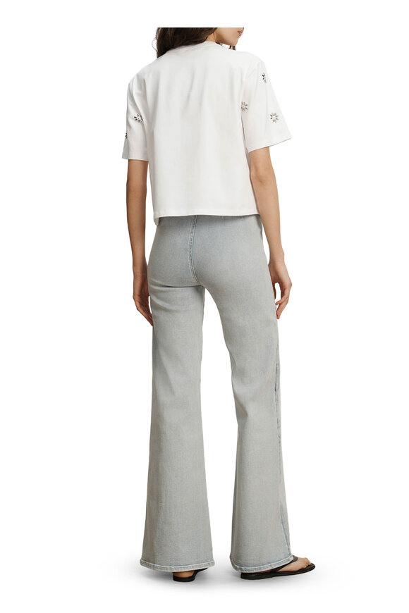 Veronica Beard Sebastian White Embellished T-Shirt - view 3