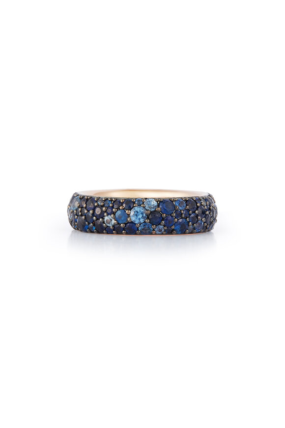 Walters Faith 18k Yellow Gold Blue Sapphire Band