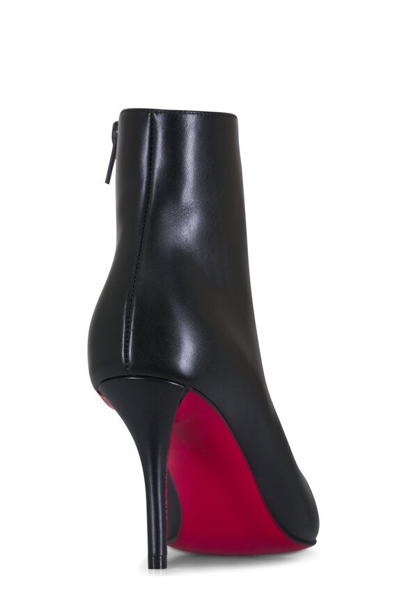 Christian Louboutin Miss Z Black Leather Bootie, 80mm - view 4