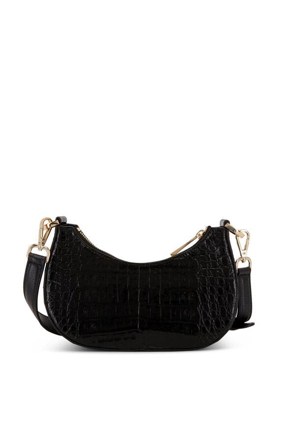 Maria Oliver - Mia Shiny Black Shoulder Bag 