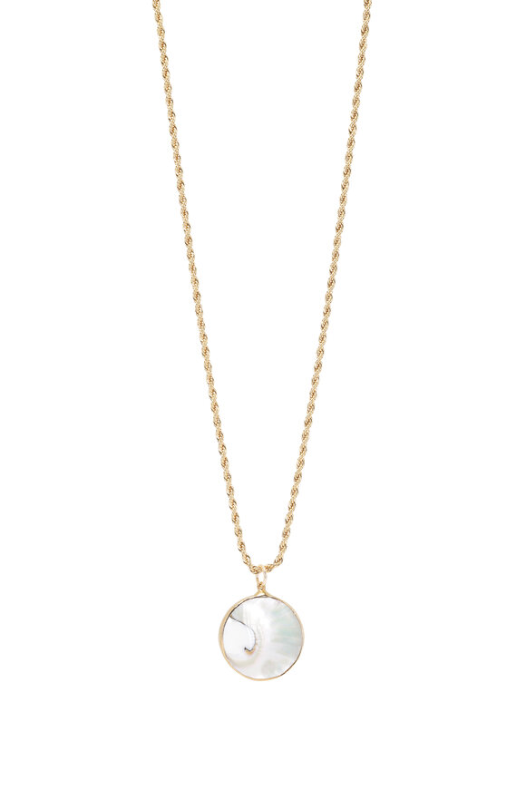 Cristina V. Yellow Gold Mother of Pearl Camilla Chain