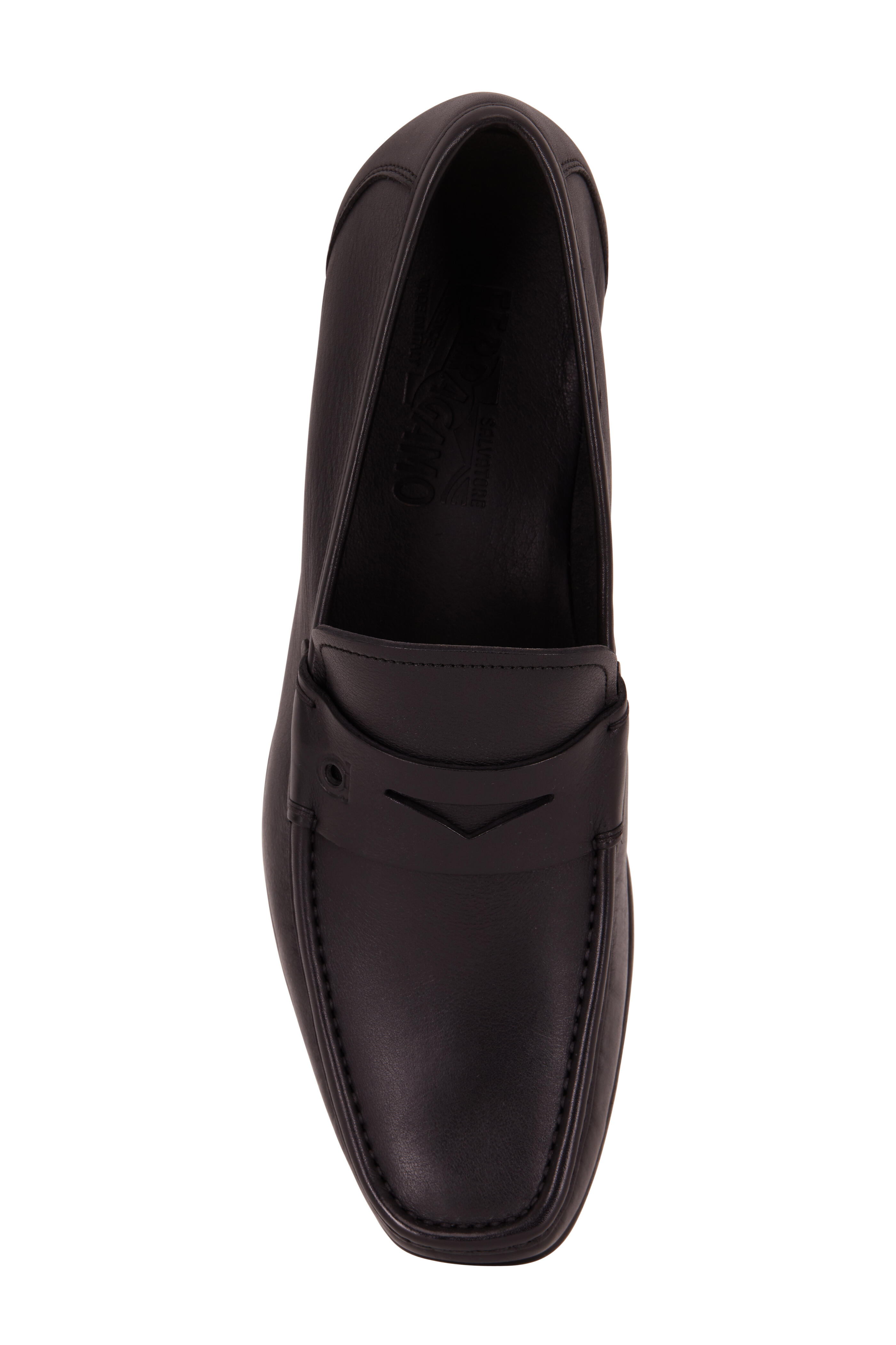 Ferragamo cut-out leather loafers - Black