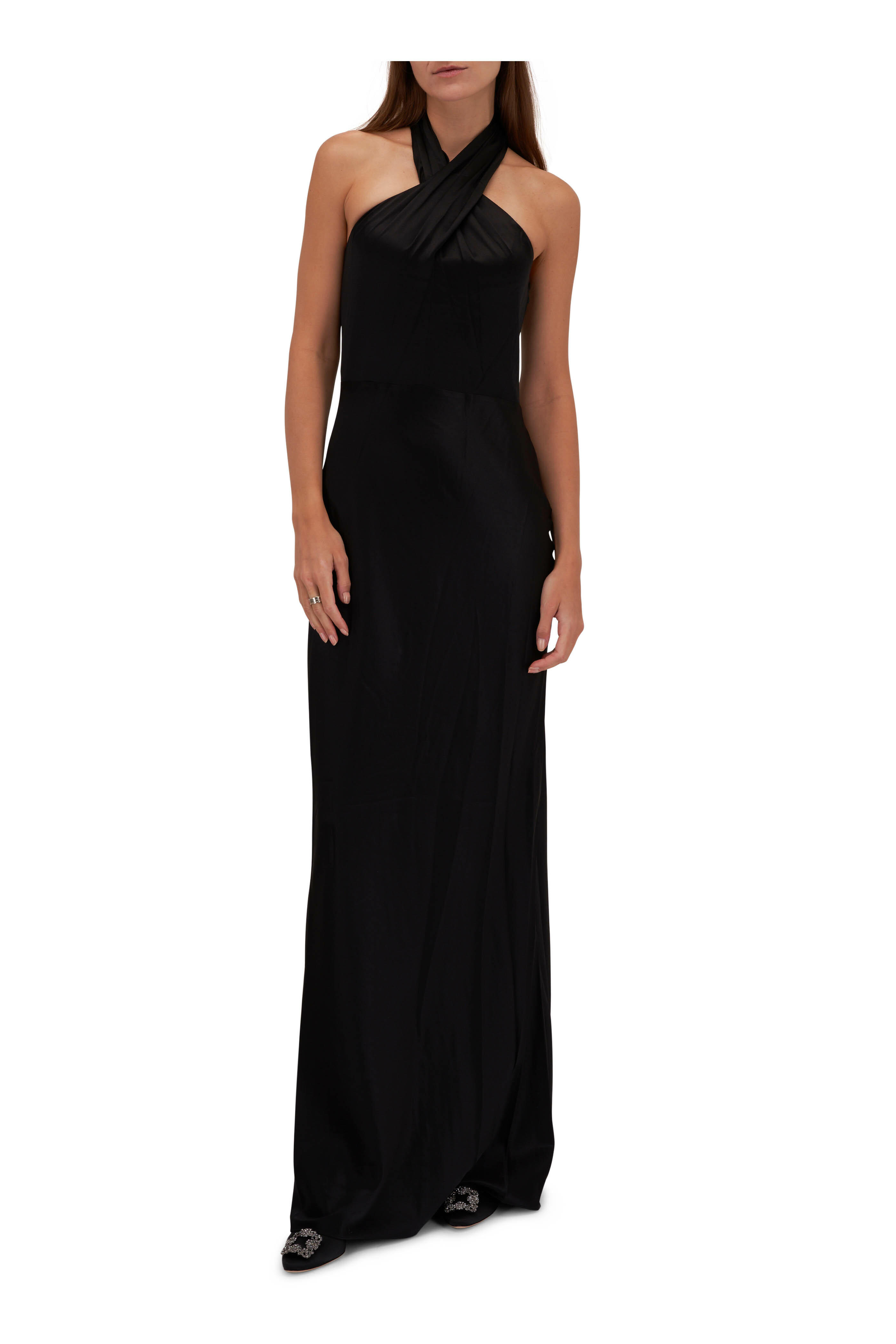 Veronica Beard - Alberta Black Stretch Silk Maxi Dress