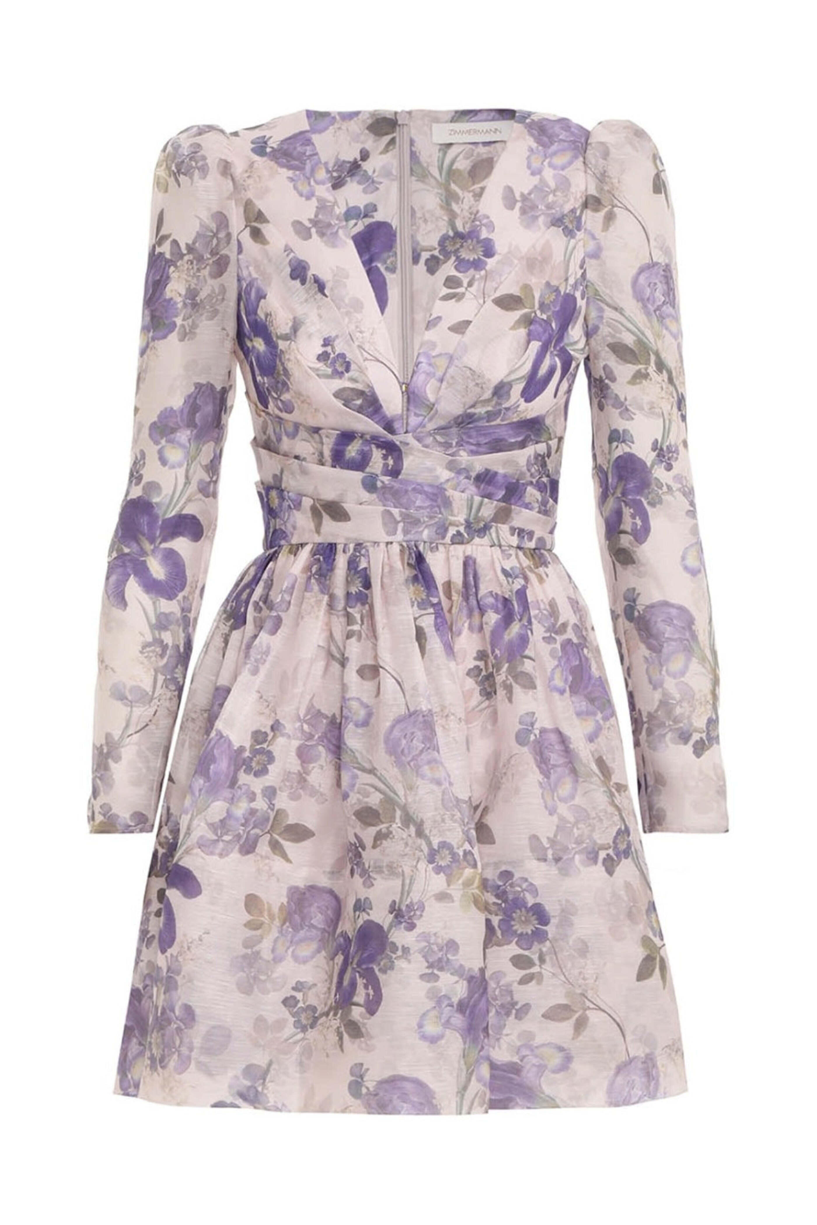 Zimmermann - Blue Iris Lyrical Crossover Mini Dress