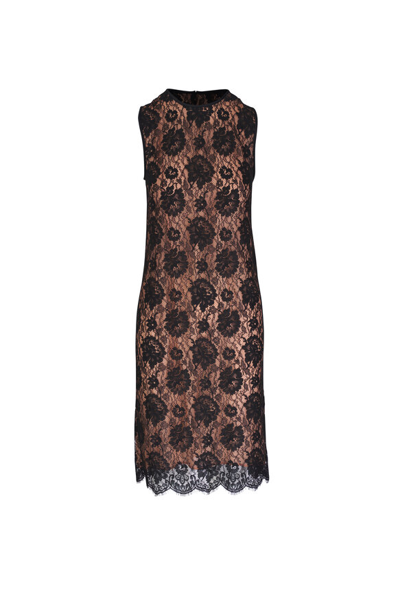 Michael Kors Collection - Black Lace Sheath Dress 